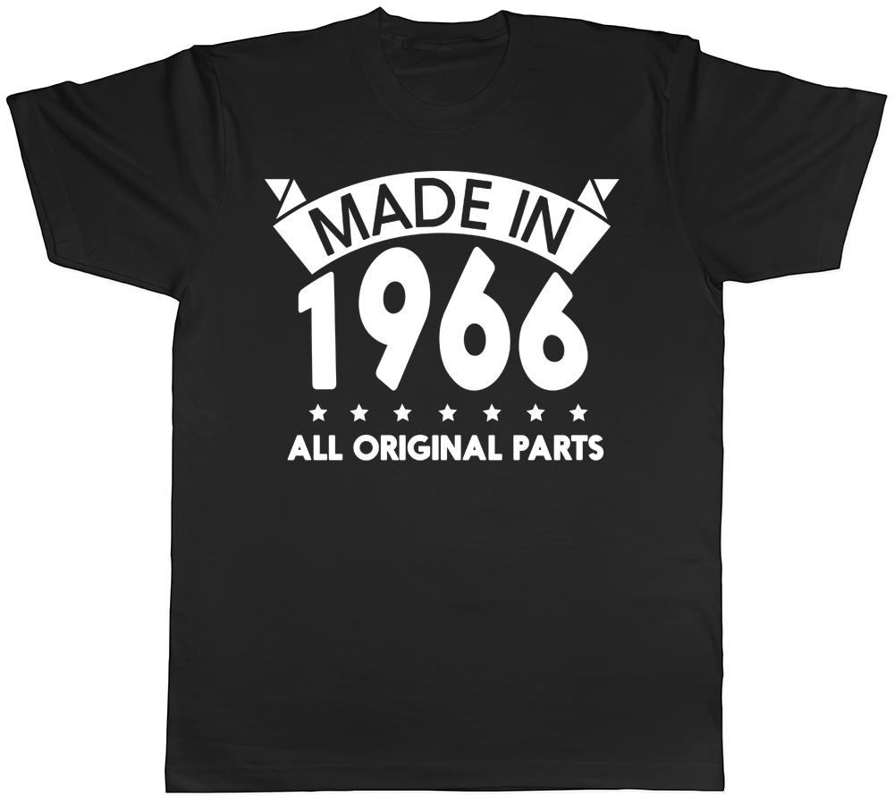 Made in 1966 All Original Parts Birthday Mens Short Sleeve TShirt