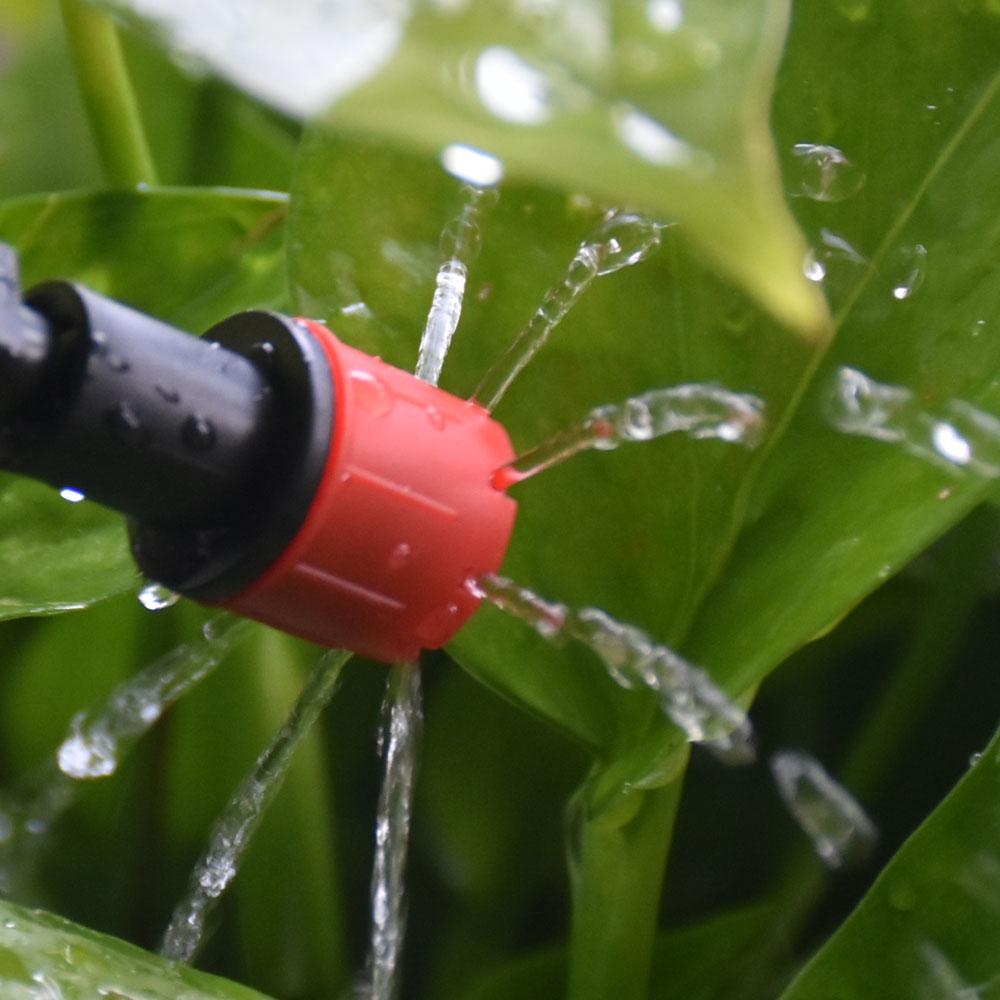 4pcs 8 holes Garden Sprinkler Nozzles Dripper 3/8" 1/2" Tee Barb Connector Drip Irrigation Watering Sprinkler For Irrigation