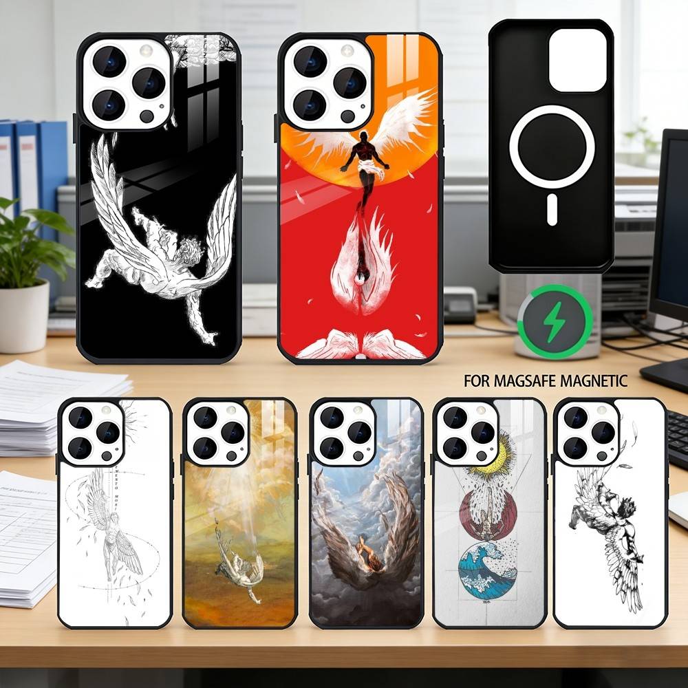 I- Ikarus Handyhülle Für iPhone17,16,15,14,13,12,11 Plus,Pro Magnetisch Für Magsafe Kabelloses Laden
