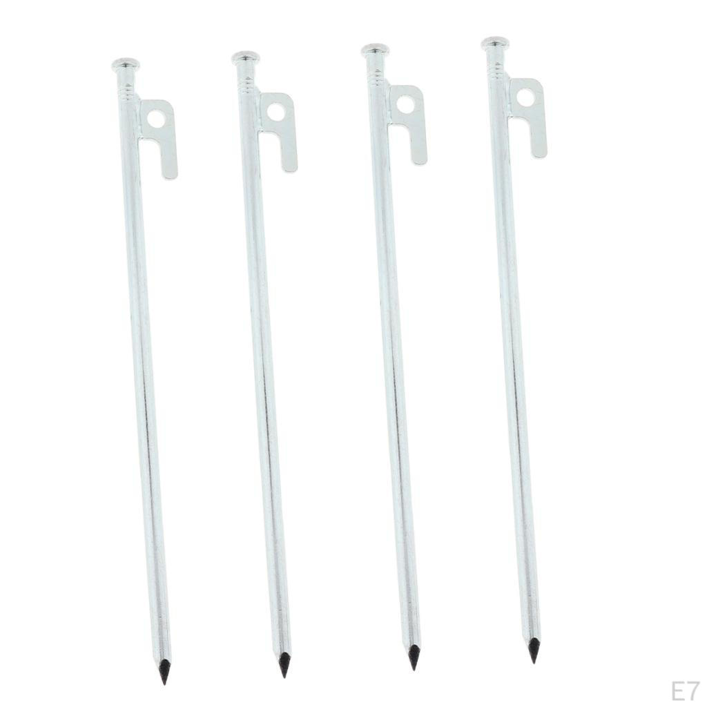 4 Piece Stainless Steel Strength, Camp Canopy, Awning, Rock Stakes, 10mm Dowel