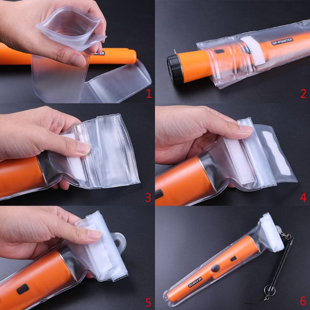 Transparente Detektor Wasserdichte Abdeckung Handheld-Metall Detektor Versiegelt Fall für GP-Pointer Pinpointing Schatz-Jagd Werkzeug