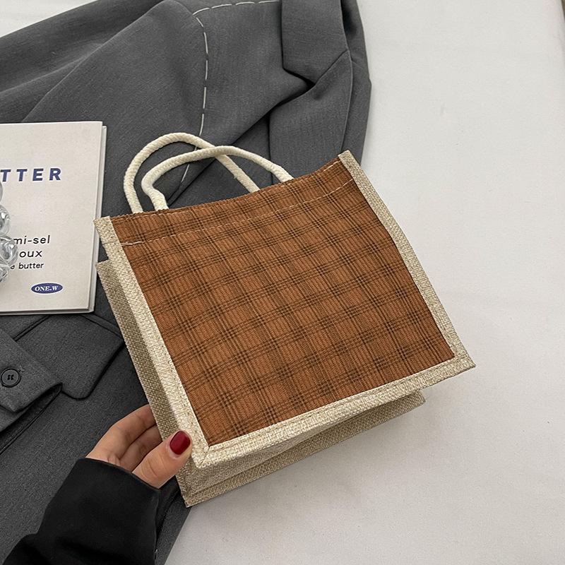 

Новая маленькая ароматная сумка-креп, милая сувенирная сумка, льняная сумка, женская сумка для ланча, сумка для бенто