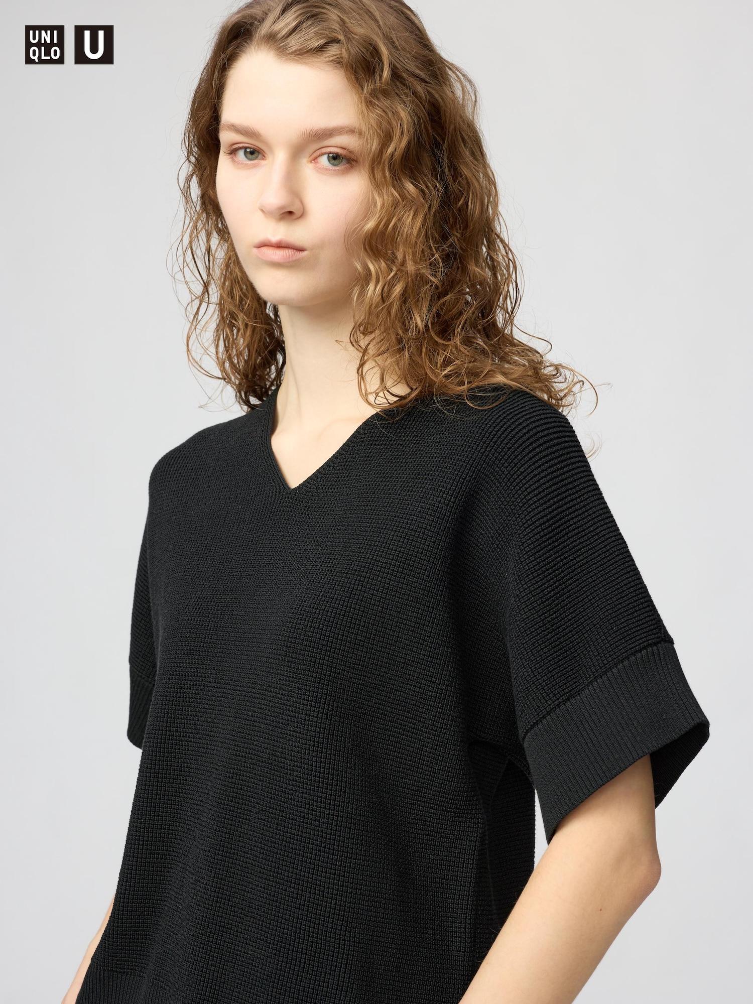 

Uniqlo Япония Свитер с V-образным вырезом 09 BLACK/XS