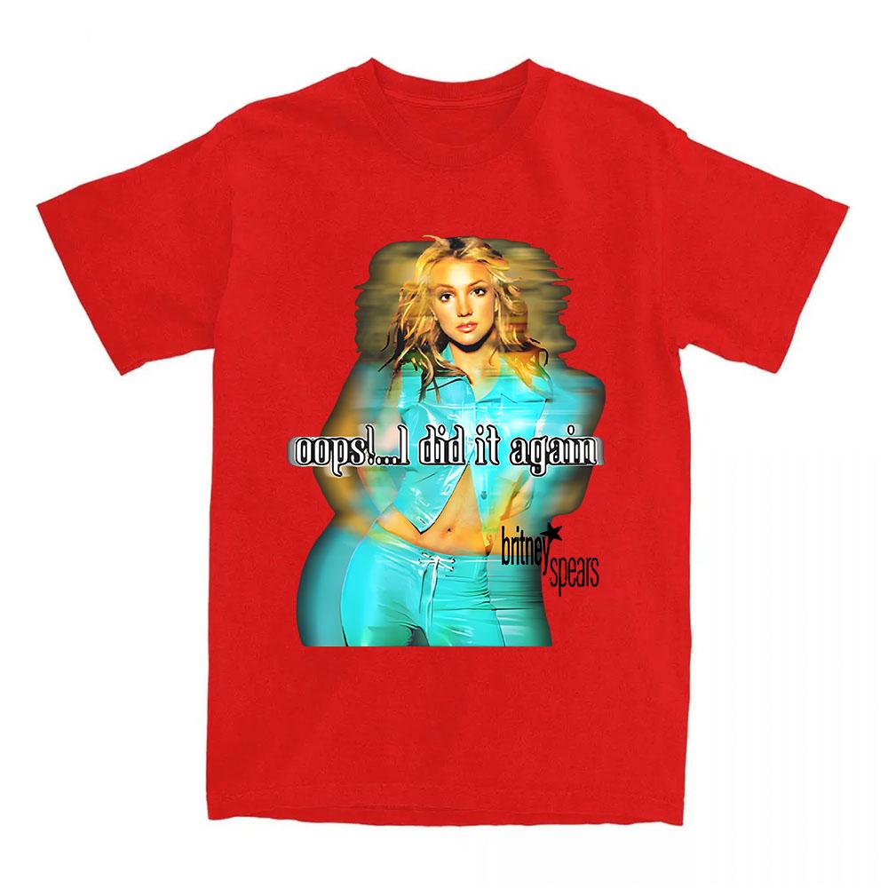 2025 Album Oops!... I Did It Again T-shirt Singer Graphic Tshirt Women Men Clothes Summer Cotton Unisex Streetwear