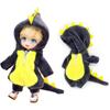 Rakulifey Ob 11 Size Costume Cute Animal Overalls Obitsu 11 Clothes Obitsu 11cm Doll Dinosaur Clothes 4 Color Present Dark Gray Dark Gray