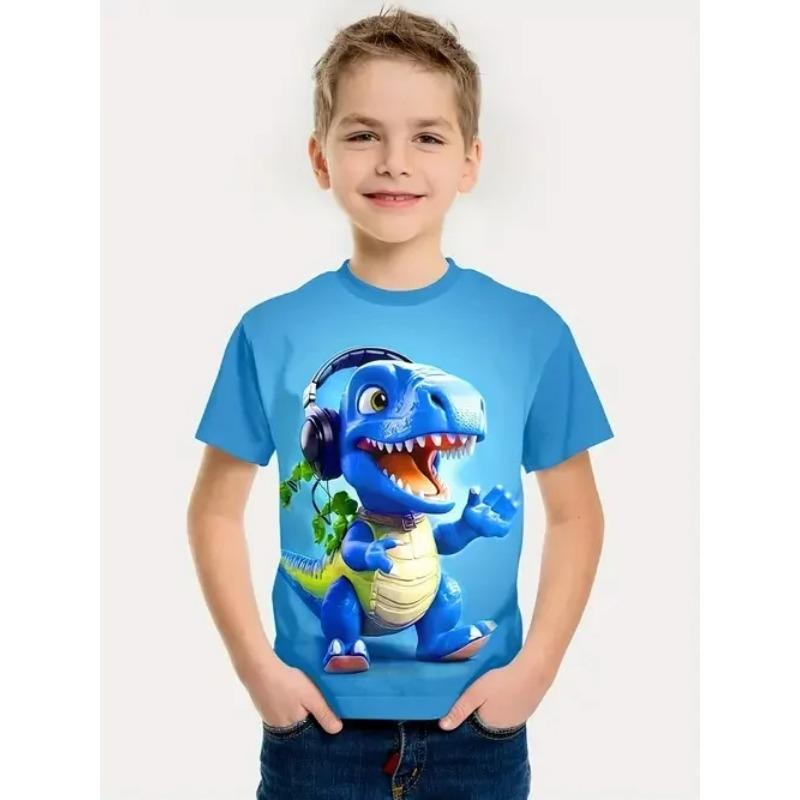Children's Clothing Boys Tshirt Short Sleeve Girl T-Shirt 3D Cartoon Casual Round Neck Tees Kids Summer Clothes Tops