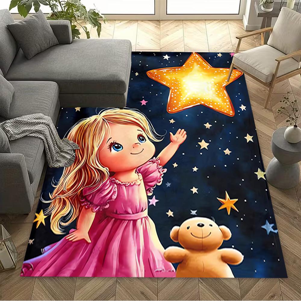 1pc Amazing Beautiful Home Carpet Non Slip Design for Bedroom Gift