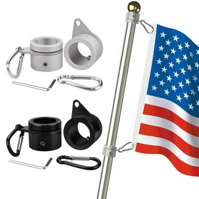 1 Set Flagge Pole Ring mit Karabiner Schlüssel Heavy Duty Legierung 360 Grad