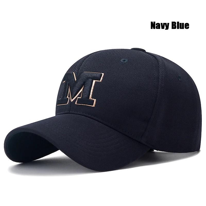 Fashion Men Women M Letter Three-Dimensional Embroidery Baseball Cap New Unisex Outdoor Casual Sport Duck Tongue Cap Sun Hat