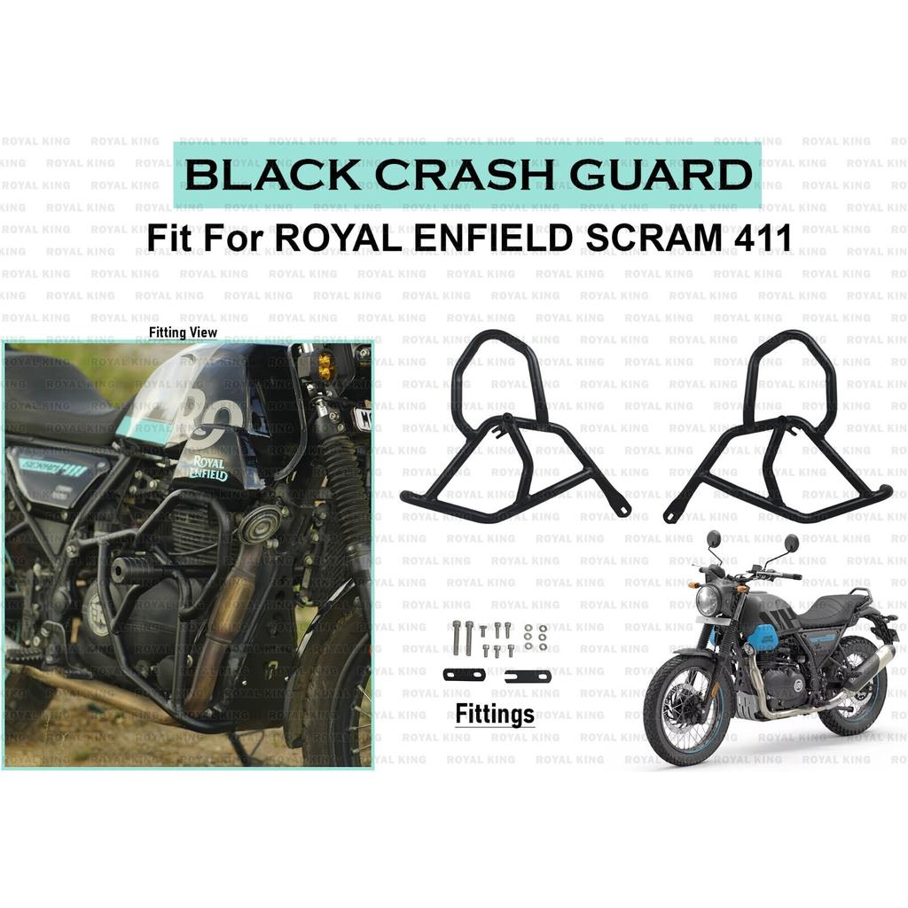Black "Crash Guard Fit for Royal Enfield Scram 411"