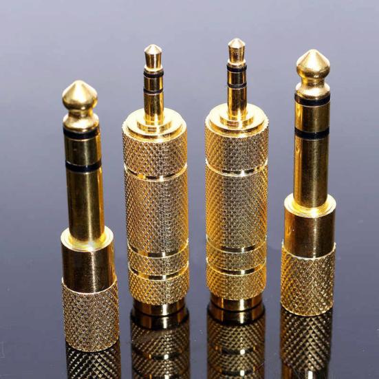 4 Stück 6,5 mm auf auf Buchse Elektrisch 3,5 mm Stecker Gitarrenkonverter Audioadapter Kopf