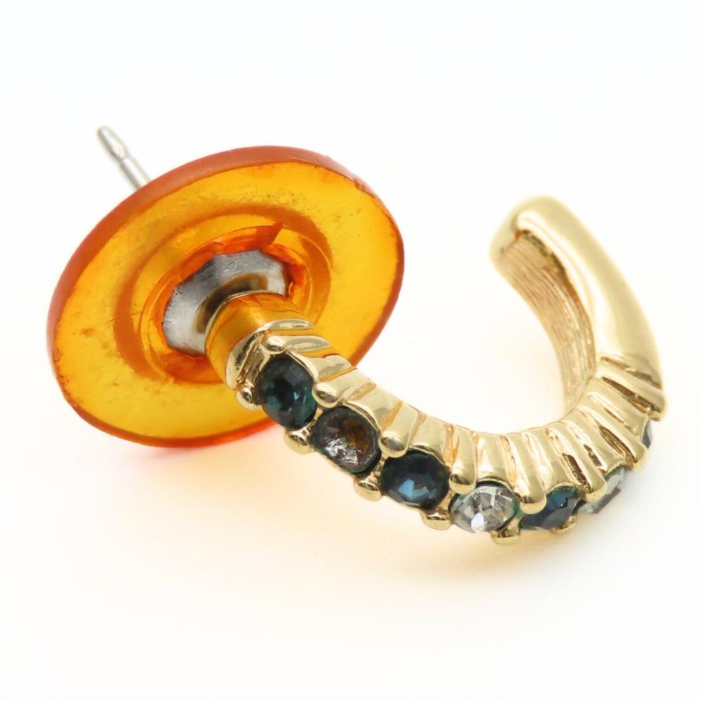 Used SWAROVSKI Pierce metal/Rhinestone 3.0g Gold Halfling