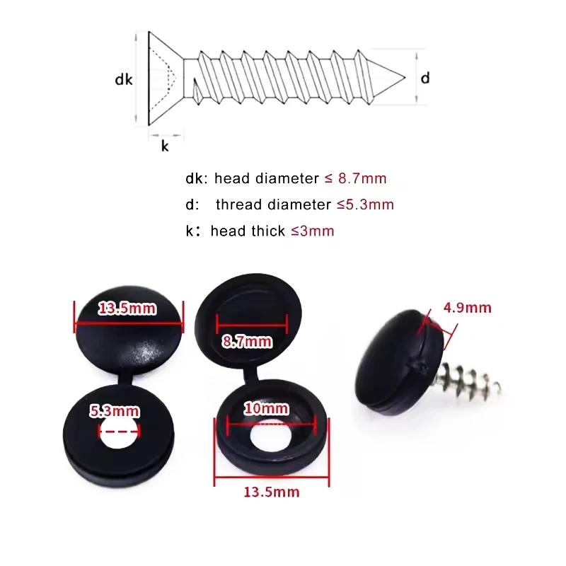 100pcs Self-tapping Screw Cross Special Lid Decorative Hole Plug Self-tapping Screw Cap