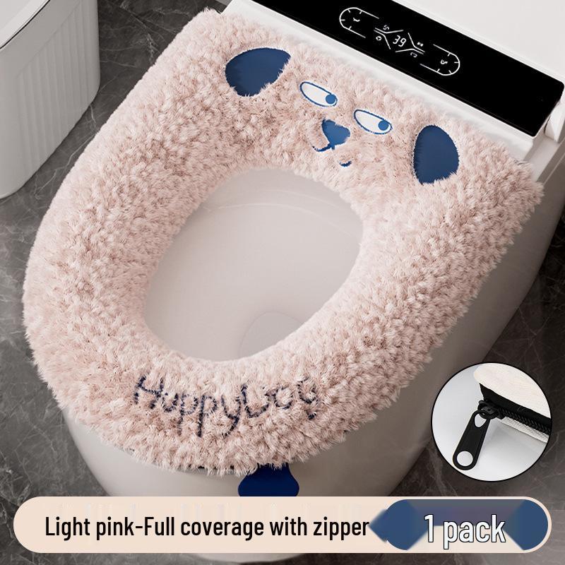 Waterproof Plush Toilet Seat Cover - Thickened for Autumn/Winter 2025