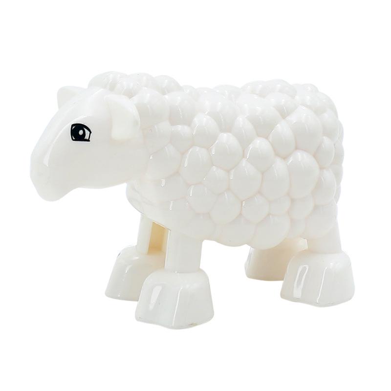 Children's Large Particle Animal Building Blocks Set - Puppy, Kitten, Butterfly, Cow, Poultry Toy Accessories