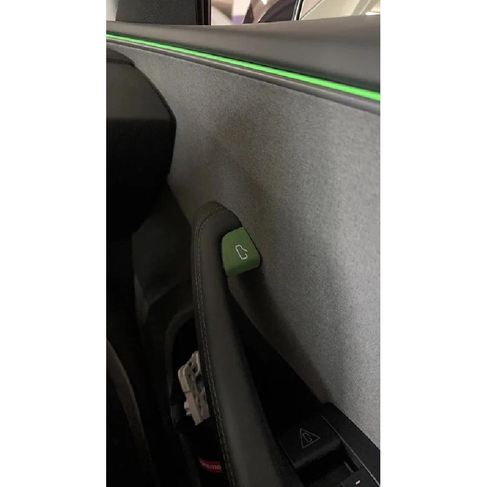 Italian Premium Suede For Tesla Model Y 2025 Juniper Model 3 Highland 2024 Door Switch Patch Trim Cover Interior Car Accessories