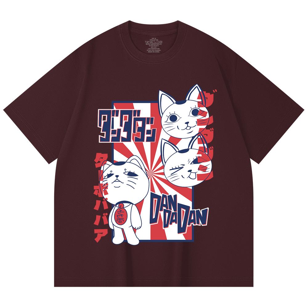

230 Gsm 100% Cotton Dandadan V29 Turbo Granny Print Unisex Heavy Cotton T Shirt 2XL вина червоного кольору