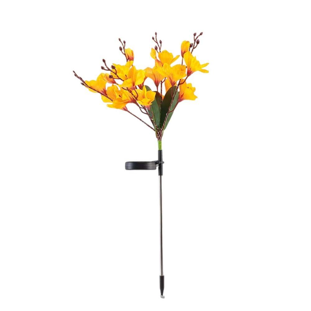 Solar Powered Solar Powered LED Garden Lights LED Lights Magnolia Flower Design Outdoor Garden Decorative Light Waterproof