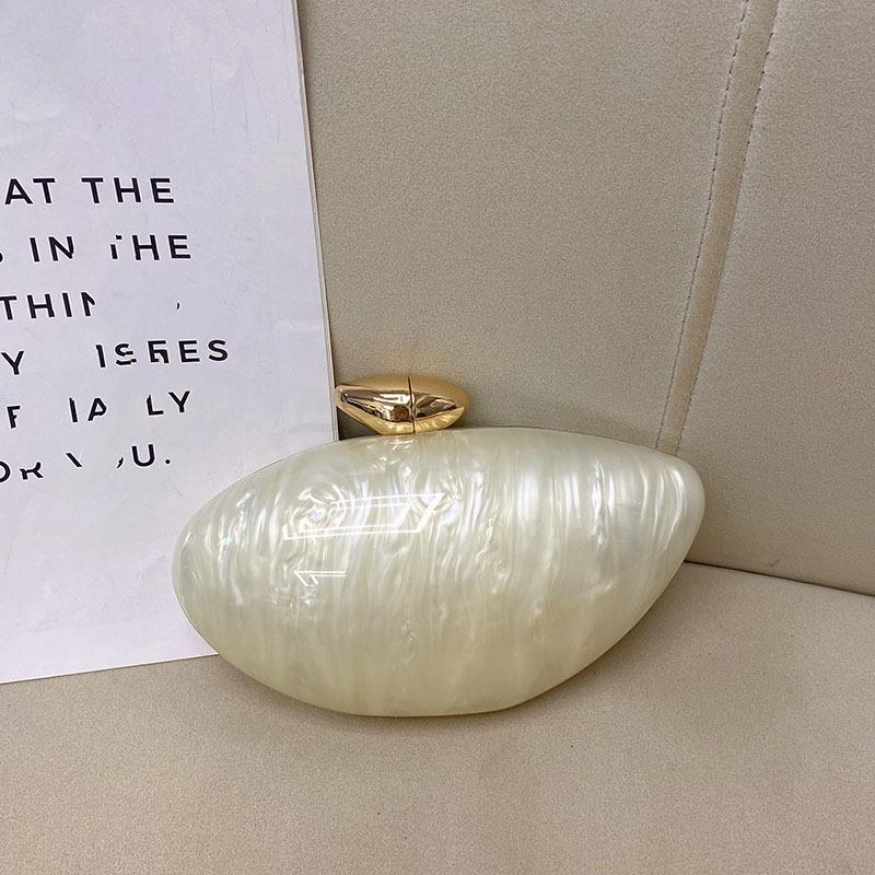 Chic Marmor Akrylväska: Elegant Gåsäggsdesign, Mångsidig Handhållen eller Crossbody Kvällsaccessoar