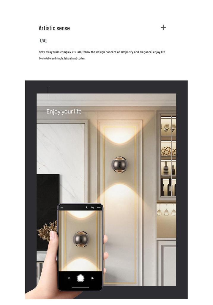 Rotatable Modern Minimalist Wall Lamp for Bedside, Entrance, Hallway, or Staircase