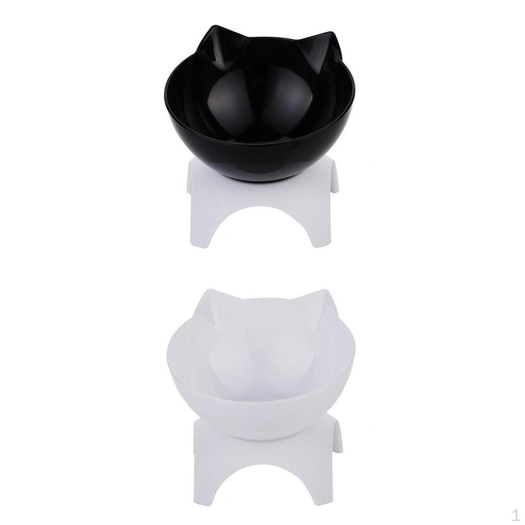 Raised Single Cat Bowls Pet Feeder With Stand For Dogs 2Pack