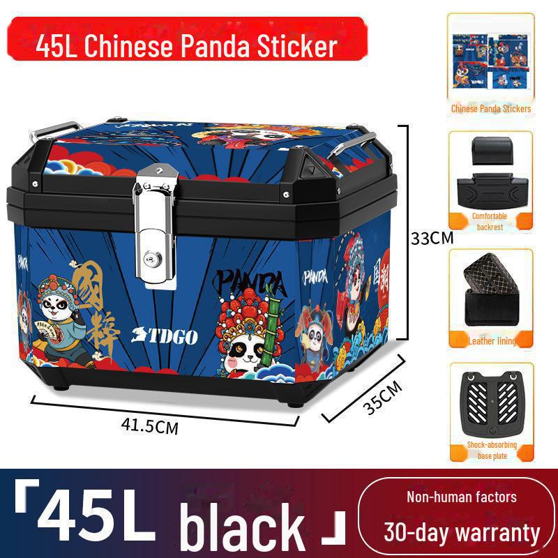 Universal Waterproof Motorcycle and Electric Scooter Trunk: Large Capacity Tail Box for Storage and Takeout