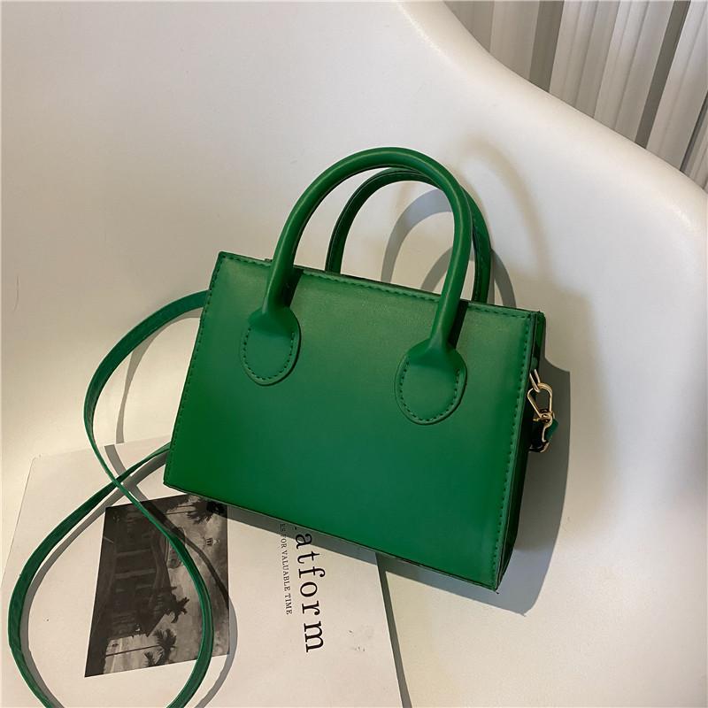 Postacı Çantası Retro Günlük Moda Taşınabilir Küçük Kare Çanta Kadın Basit Popüler Batı Tarzı Omuz Çantası
