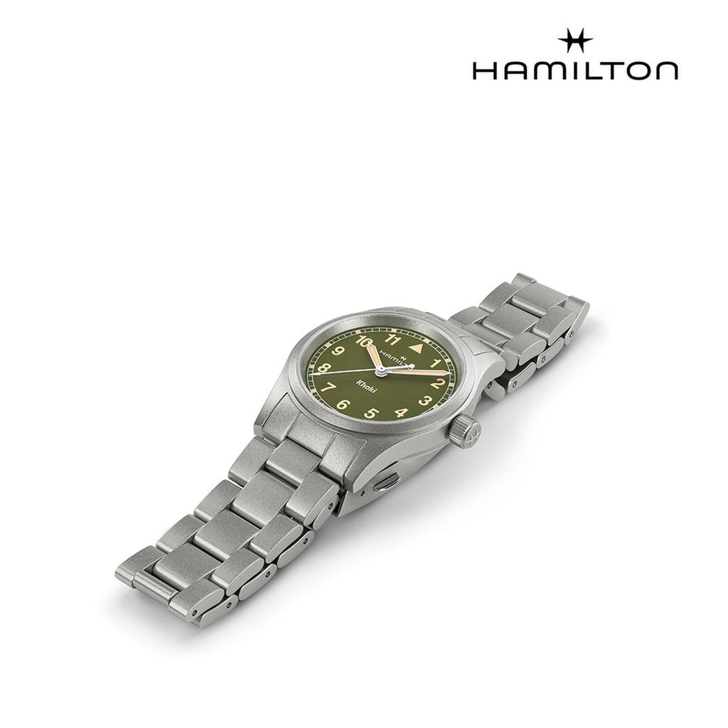 [Hamilton] Khaki Field Quartz 38mm Green Dial Bracelet Watch H69401160