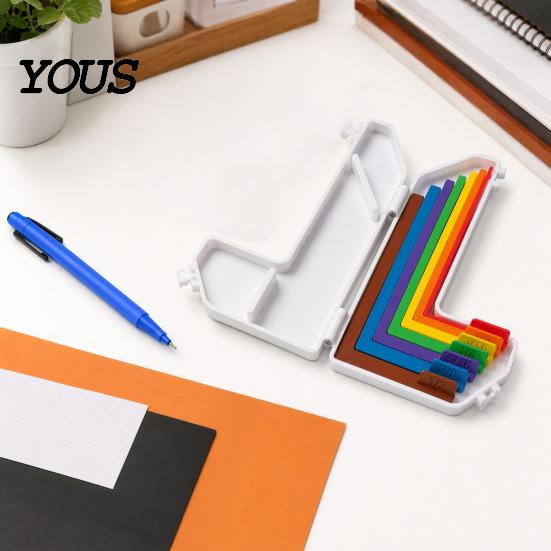 DIY Craft Spacing Guide Paper Crafting Alignment with Case, Precision Layering & Matting Spacers for Card Three Dimensional Design Ruler
