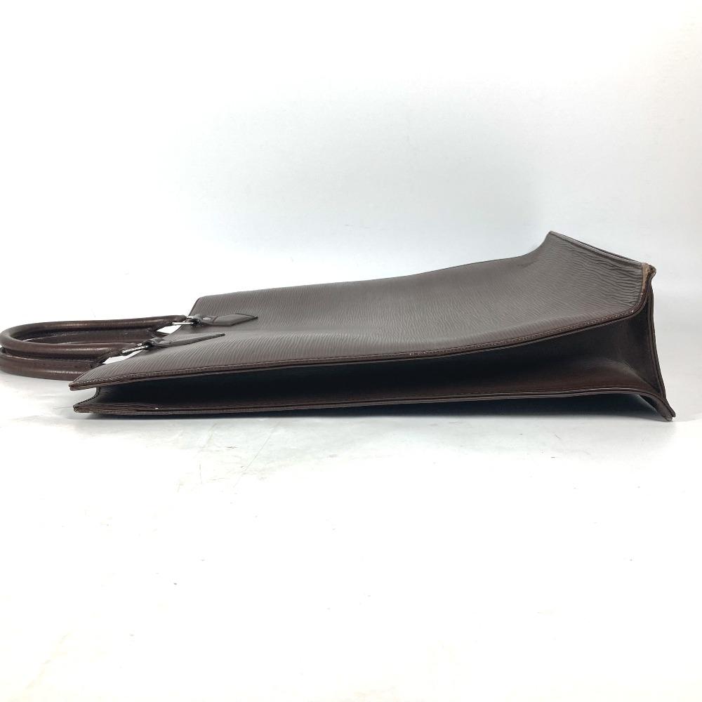 Louis Vuitton M5908D Epi Sac Plat Tote Bag Vertical Hand Bag Leather mocha Brown