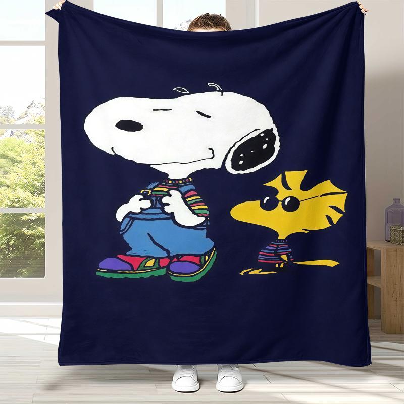 

Cute Snoopy Dog Cartoon Flannel Blanket,Ultra Soft Warm Plush Throw for Home Bedroom Bed Sofa Cover Camping Picnic gift 75x90cm