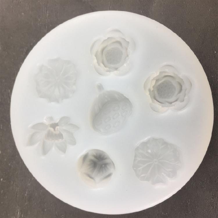 3D Lotus Leaf Shape Silicone Mold Fondant Cake Border Moulds Chocolate Mould