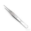 304 Stainless Steel Pointed Tip Dissection Tweezers - 125mm, Serrated for Medical and Laboratory Use