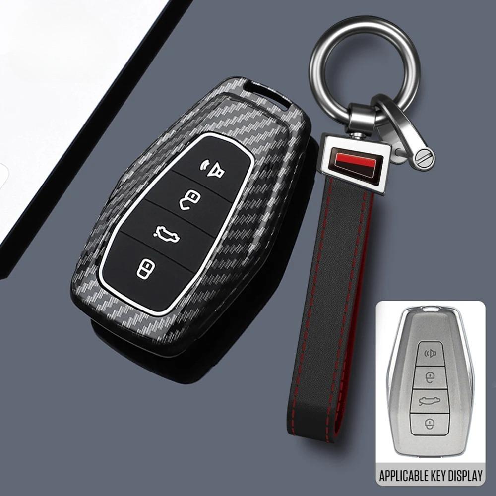 ABS Kohlefaser Auto Schlüsselhülle Abdeckung für Geely Coolray X6 X7 EX7 Emgrand Global Hawk GX7 Fernbedienungszubehör