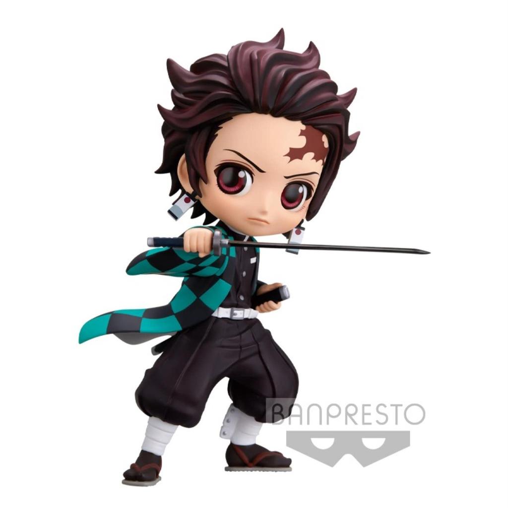 BanPresto - Demon Slayer Q POSKet Tanjiro Kamado III Version A Statue, Black