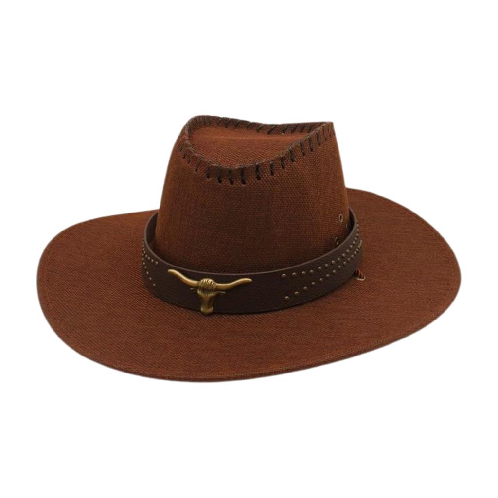 Big Eaves Vacation Sunscreen Sunshade Top Hat Grassland Ethnic Style Embroidery Accessories Riding Hat Denim Hat