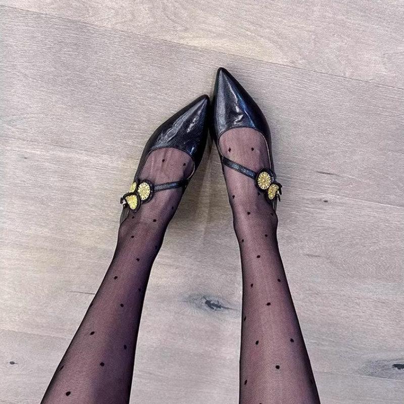 Fashion Flat Shoes for Women 2025 Spring Autumn French Fashion New Pointed Toe Loafers Women Ladies Shoes Luxury