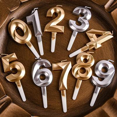 1PC For Anniversary Birthday Ornament 0-9 Digital Cake Topper Decoration Cake Candles Party Supplies