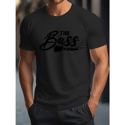 Trendy Creative Print T-Shirt, Men'S Short-Sleeve Round-Neck Top, Soft And Comfortable Casual Wear for Summer, Stylish Men'S Upper Wear