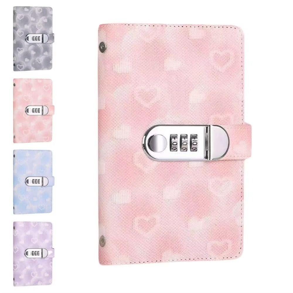 Password Lock Savings Wallet Notebook Waterproof Design Budget Planner Pockets Girls Use