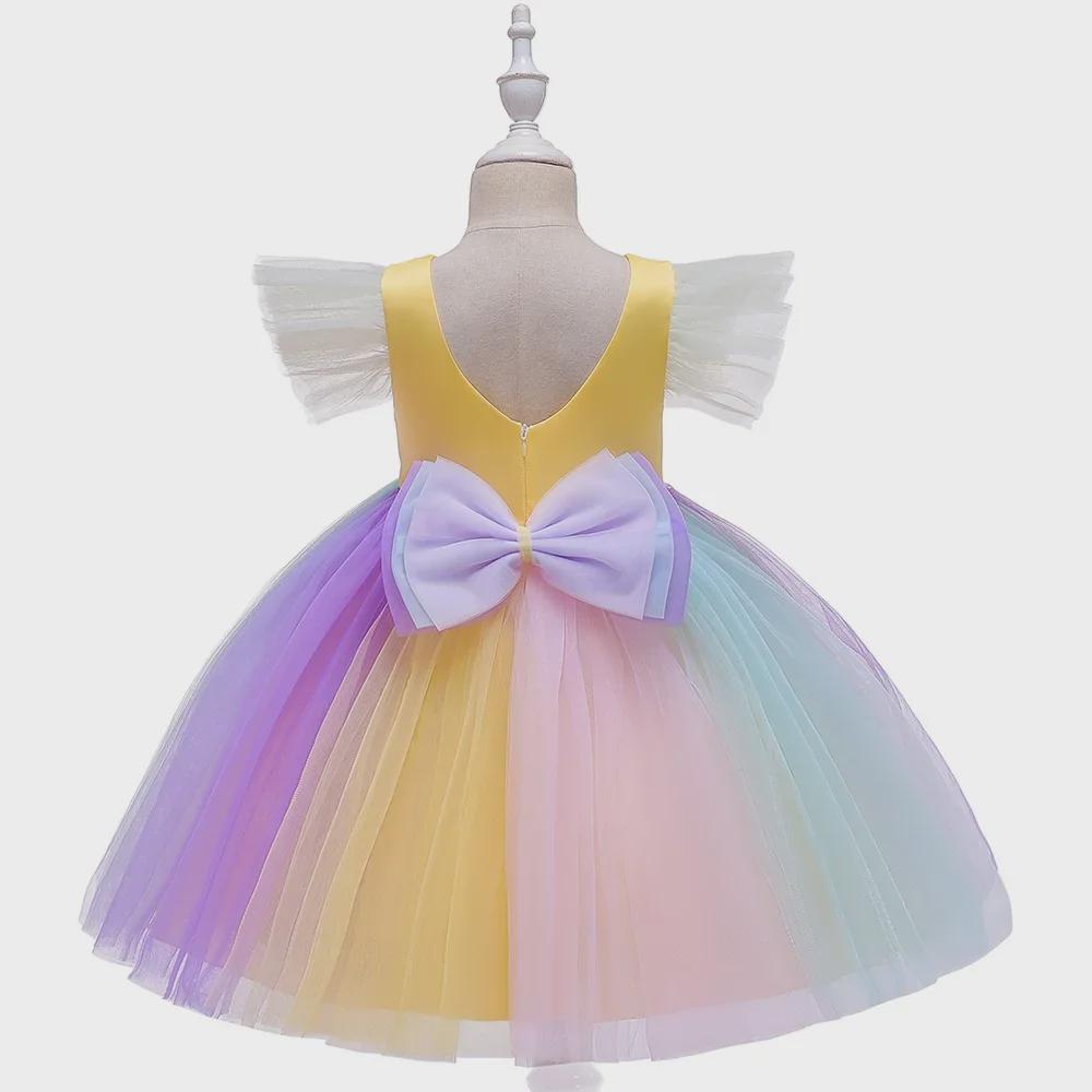 Dětské síťované princeznovské šaty s jednorožcem - Sváteční kostým