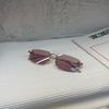Rectangle Sun Glasses for Women Rimless UV400 Protection Unisex Sunglasses Holiday Travel Fashion Accessories