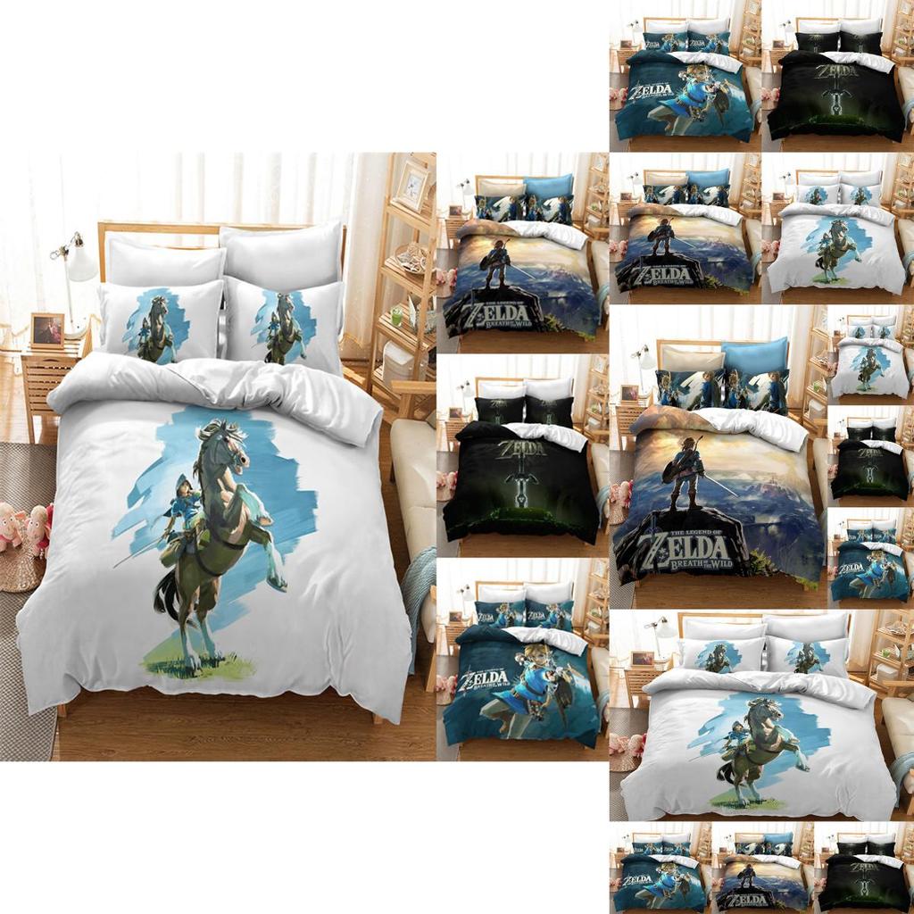 The Legend Of Zelda Cartoon Bedding Set 3pcs Duvet Cover Pillowcase Ultra Soft Fabric