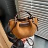 Women PU Leather Mini Shoulder Bag 2025 Winter Retro Soft Bucket Bag Luxury Designer Trend Female Crossbody Handbags