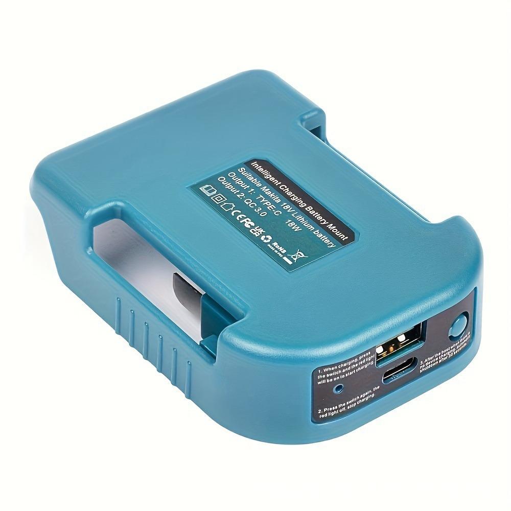 For Makita 18V with USB with Type-C Battery Holder for Makita 18V Battery BL1840 BL1850 BL1860 Charger Adapter Charging