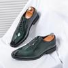 Luxury Brand Green Loafer Shoes Mens Formal Shoes British Style Dress Shoes High Quality Work Casual Leather Oxfords Mocassins
