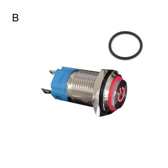 

Водонепроницаемая металлическая самоблокирующаяся кнопка переключателя 16 мм с яркой светодиодной лампой B красный