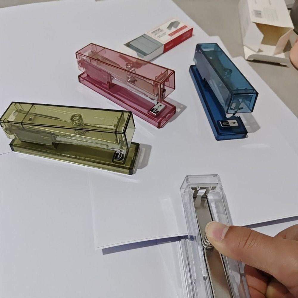 Use 24/6 26/6 Staples Long Stapler Transparent Heavy Duty Stapler  Bookbinding Supplies