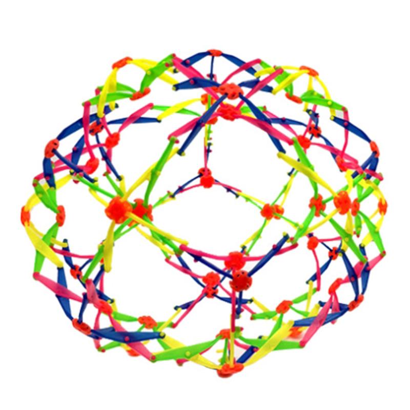 2Pcs Expandable Magic Ball Large Retractable Ball Toy Stress Relief Breathing Ball Colorful Magic Toys Yoga Relaxation Gift