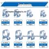 60-Piece Galvanized Mini Double Ear Clamps 7-16mm Set for Pipe and Hose Fixing